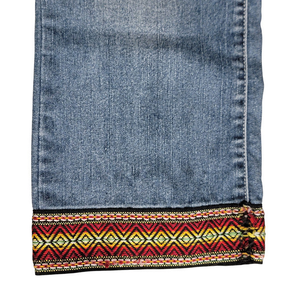 Y2K Vintage No Boundaries Beaded Boot Cut Sz 11 Medium Wash Style Jeans - Picture 12 of 13